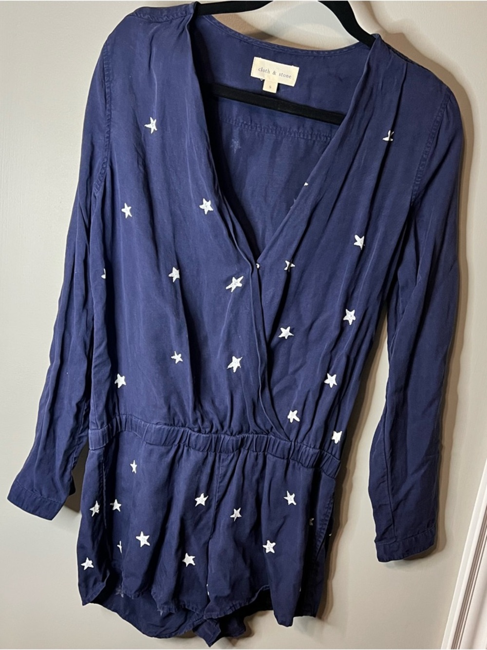 cloth & stone Navy Star Wrap Romper